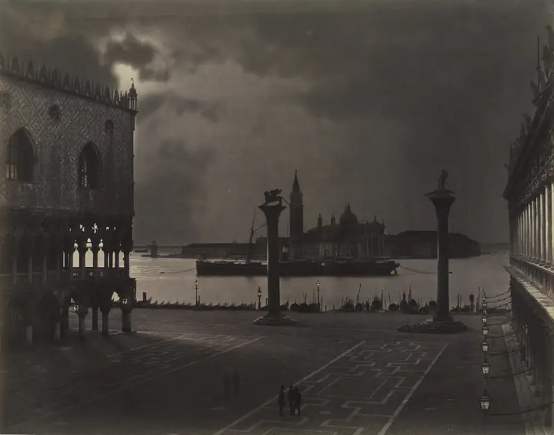 Venice: Saint Mark's Looking toward San Giorgio Maggiore, in Moonlight — تصویر رکورد موزهٔ هنر کلیولند (دسترسی آزاد)