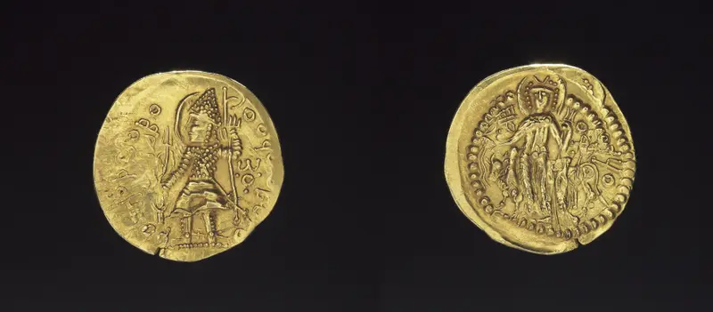 Coin of Kushan King Vasudeva II — تصویر رکورد موزهٔ هنر کلیولند (دسترسی آزاد)