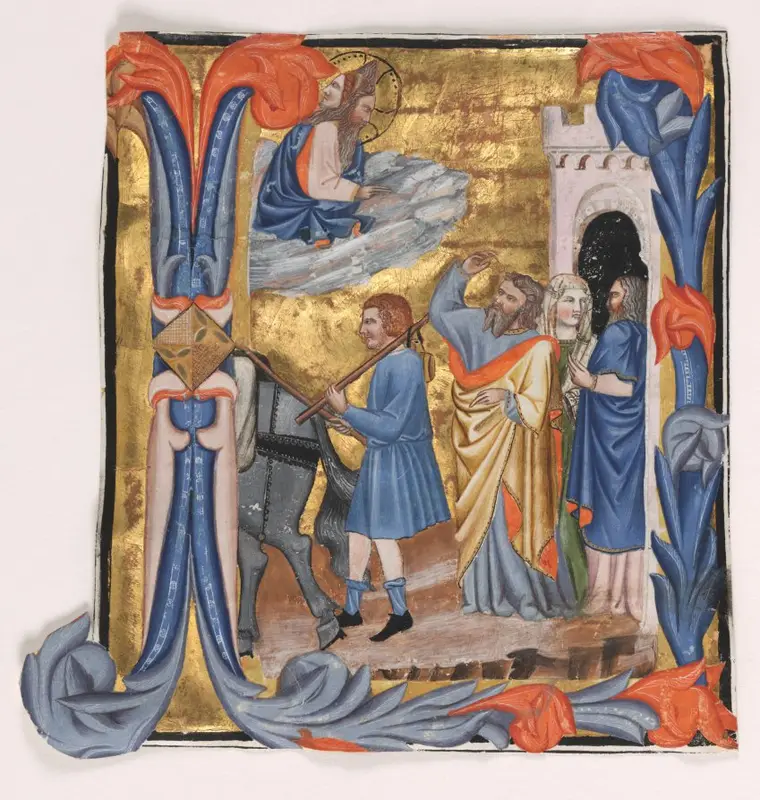 Cutting from a Gradual: Initial I with Departure of Tobias — تصویر رکورد موزهٔ هنر کلیولند (دسترسی آزاد)