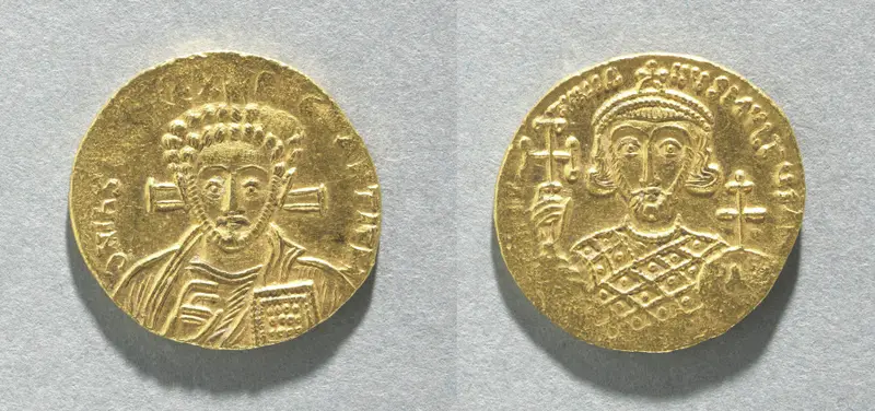 Solidus of Justinian II — تصویر رکورد موزهٔ هنر کلیولند (دسترسی آزاد)