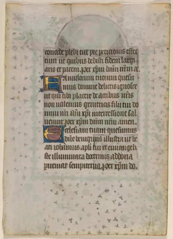 Leaf from a Book of Hours: Text (verso) — تصویر رکورد موزهٔ هنر کلیولند (دسترسی آزاد)