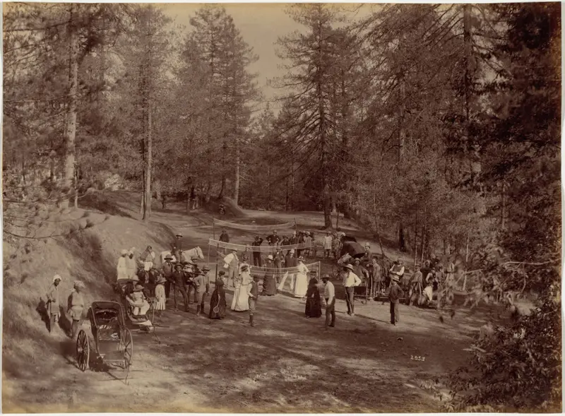 Badminton Party at Mashobra, Shimla — تصویر رکورد موزهٔ هنر کلیولند (دسترسی آزاد)
