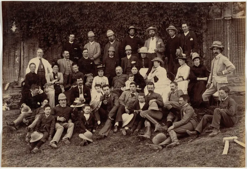 Picnic Party at Mr. Peliti's Country House, Mashobra — تصویر رکورد موزهٔ هنر کلیولند (دسترسی آزاد)