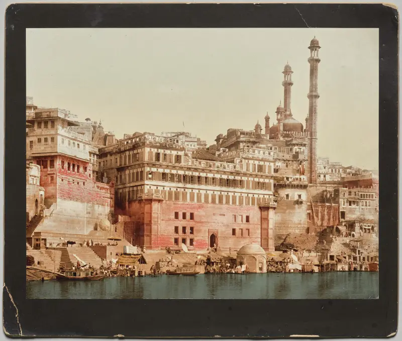 India. Benares. Aurangzeb's Mosque, after a photo by Dr. Kurt Boeck — تصویر رکورد موزهٔ هنر کلیولند (دسترسی آزاد)