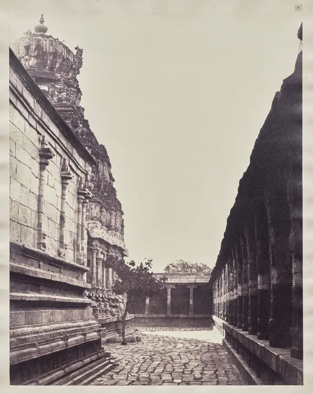 Perumal Temple Vimana from Corner of Court, Madurai — تصویر رکورد موزهٔ هنر کلیولند (دسترسی آزاد)