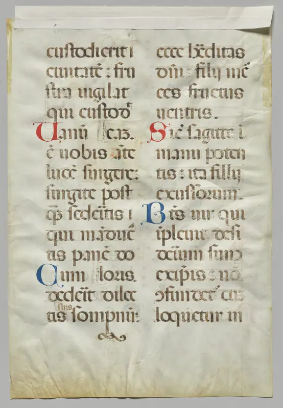 Leaf from an Antiphonary: Text (verso) — تصویر رکورد موزهٔ هنر کلیولند (دسترسی آزاد)