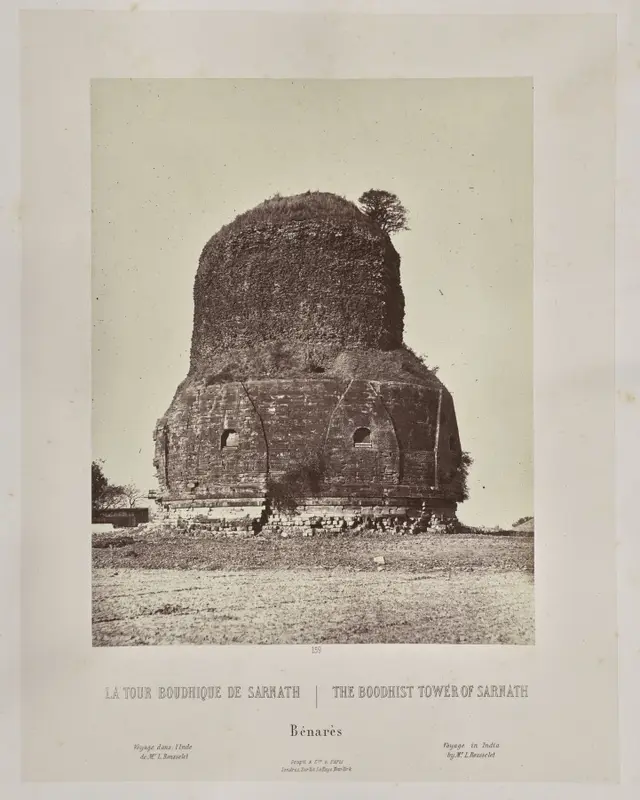 The Boodhist Tower of Sarnath, Bénarès — تصویر رکورد موزهٔ هنر کلیولند (دسترسی آزاد)