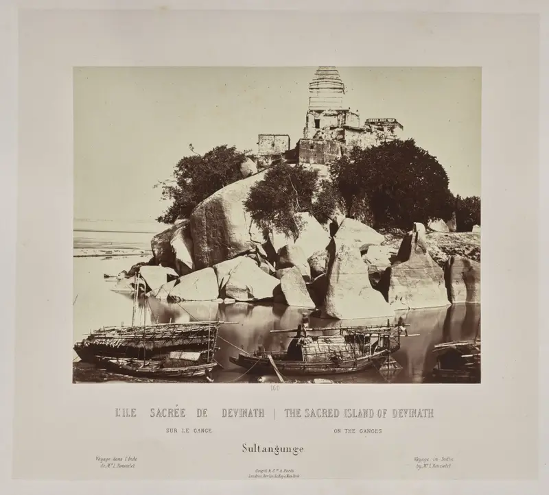 The Sacred Island of Devinath on the Ganges, Sultangunge — تصویر رکورد موزهٔ هنر کلیولند (دسترسی آزاد)