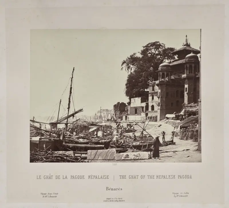 The Ghat of the Nepalese Pagoda, Bénarès — تصویر رکورد موزهٔ هنر کلیولند (دسترسی آزاد)