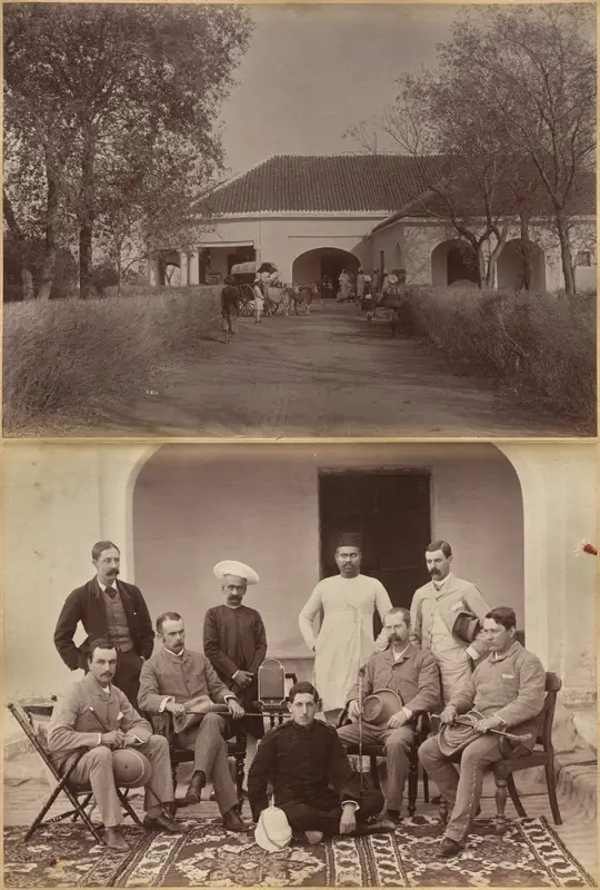 Civil officers at Jhansi (recto); Mr. William's House, Jhansi (verso) — تصویر رکورد موزهٔ هنر کلیولند (دسترسی آزاد)