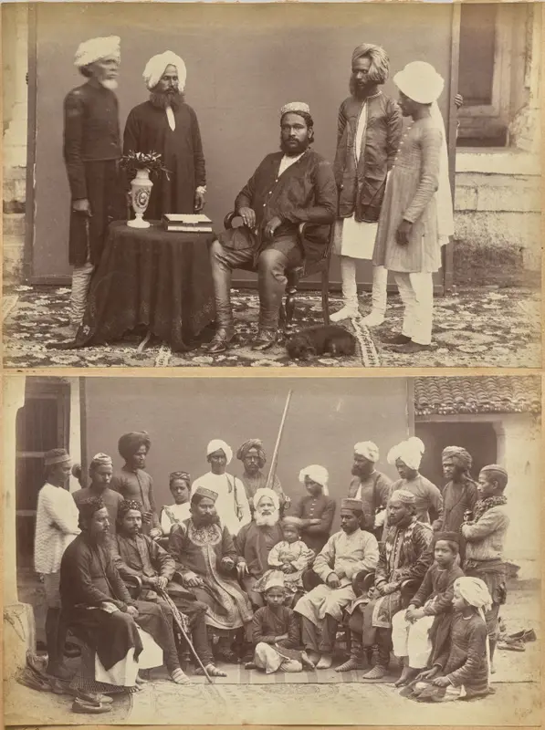 Ramkishore Singh, Rewa (recto, top); Mowhri Rahman Alli Khan family, Rewa (recto, bottom) — تصویر رکورد موزهٔ هنر کلیولند (دسترسی آزاد)
