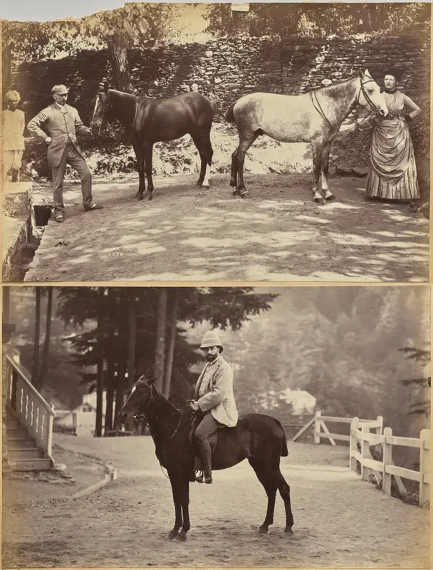 Col. F. G. Oldham (recto, top); Mr. Nowell, Shimla (recto, bottom) — تصویر رکورد موزهٔ هنر کلیولند (دسترسی آزاد)