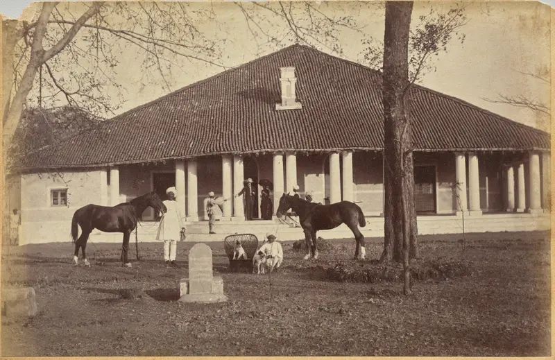 Captain Falkner's Bungalow, Neemuch (recto, top) — تصویر رکورد موزهٔ هنر کلیولند (دسترسی آزاد)