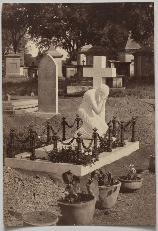 Grave of Dr. Falwasser, Neemuch (recto, left) — تصویر رکورد موزهٔ هنر کلیولند (دسترسی آزاد)