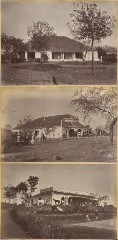 Commissioner's house, Jhansi (recto); Reverend Holcomb's Bungalow (verso, top); Untitled (verso, bottom) — تصویر رکورد موزهٔ هنر کلیولند (دسترسی آزاد)
