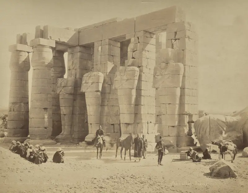 Les cariatides du Ramesseum 134 — تصویر رکورد موزهٔ هنر کلیولند (دسترسی آزاد)