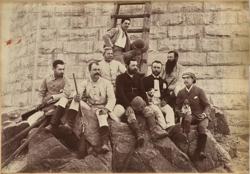 Staff of Messrs. Glover & Co., Sindh Bridge (verso) — تصویر رکورد موزهٔ هنر کلیولند (دسترسی آزاد)