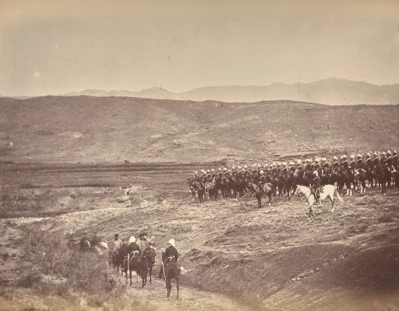 The Amir Yakub Khan. The First Meeting with Major Cavagnari and Mr. Jenkins, 7 Miles from Safed Sang — تصویر رکورد موزهٔ هنر کلیولند (دسترسی آزاد)