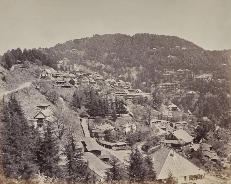 Shimla. Houses of European Residents, Looking East — تصویر رکورد موزهٔ هنر کلیولند (دسترسی آزاد)