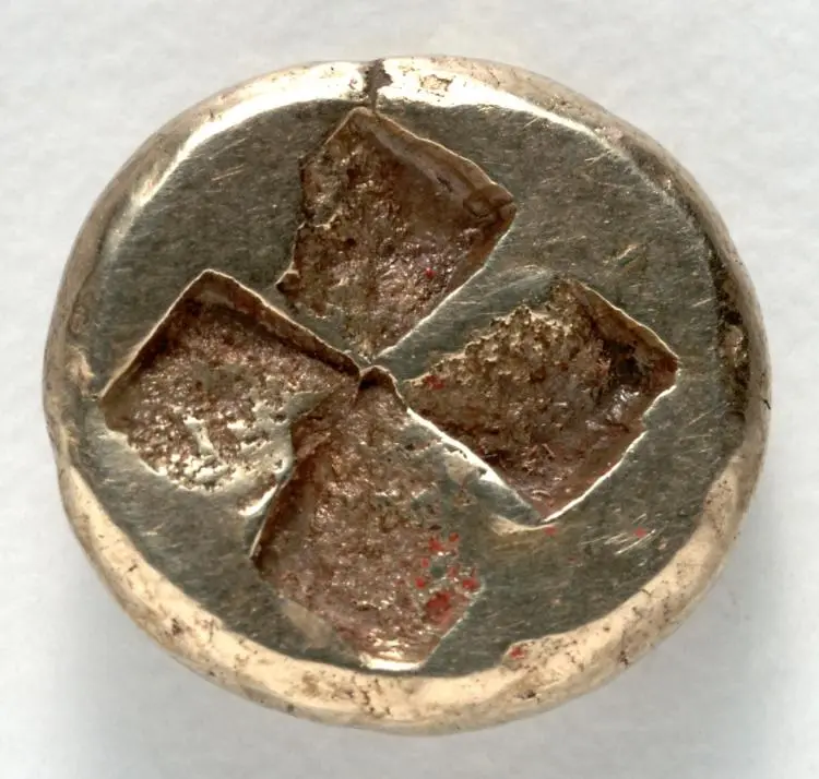 Hecte: Incuse Square, Quartered (reverse) — تصویر رکورد موزهٔ هنر کلیولند (دسترسی آزاد)