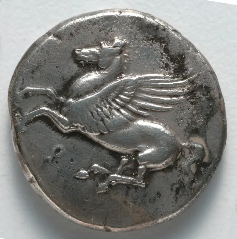 Stater: Pegasos (obverse) — تصویر رکورد موزهٔ هنر کلیولند (دسترسی آزاد)