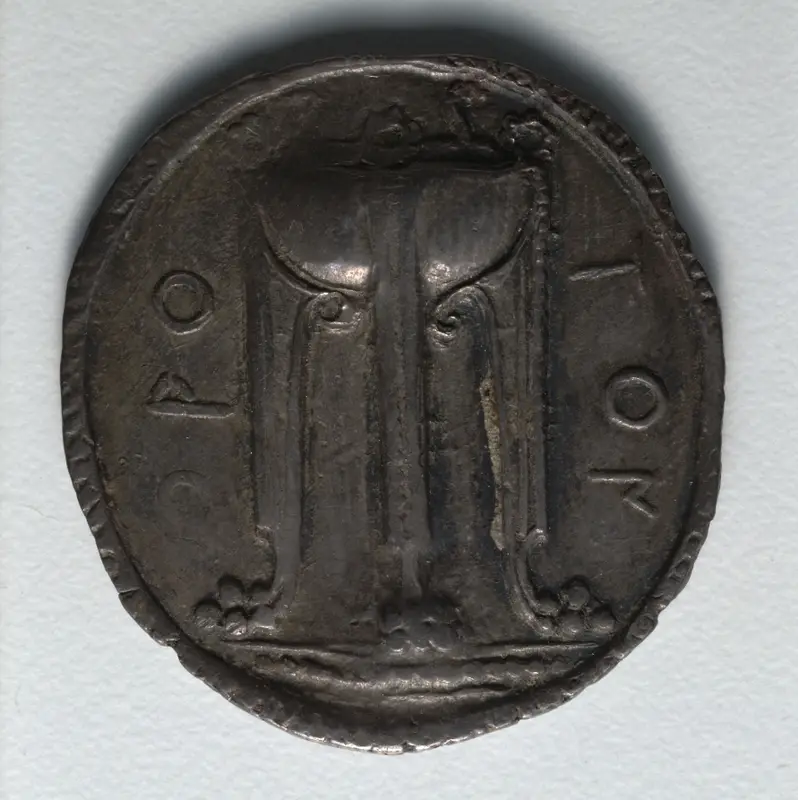 Stater: Tripod (obverse) — تصویر رکورد موزهٔ هنر کلیولند (دسترسی آزاد)