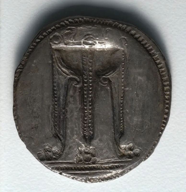 Stater: Tripod, Incuse (reverse) — تصویر رکورد موزهٔ هنر کلیولند (دسترسی آزاد)