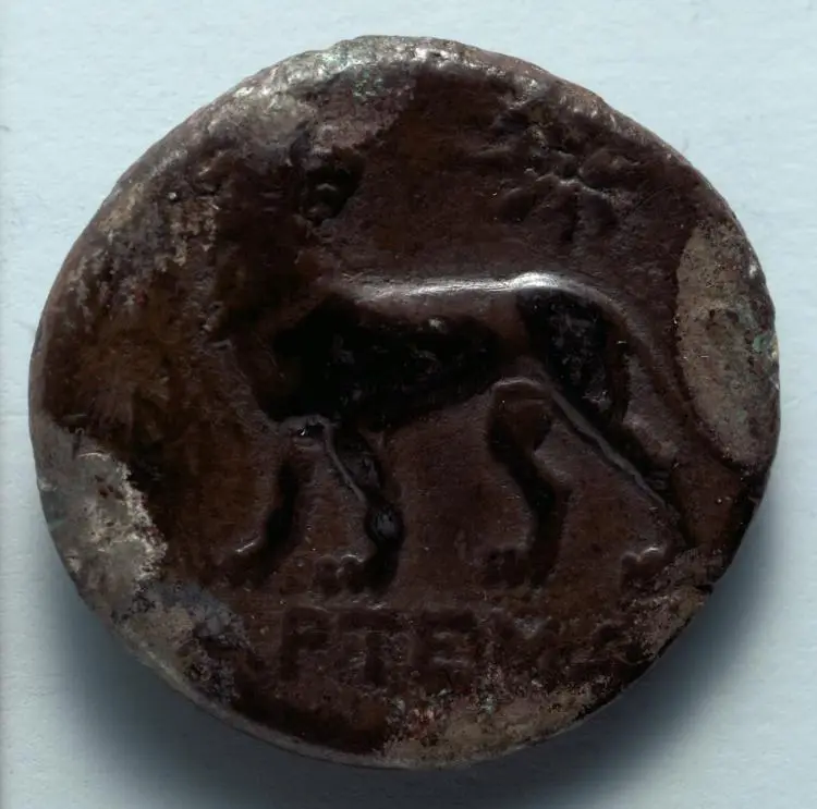 Tetradrachm: Lion (reverse) — تصویر رکورد موزهٔ هنر کلیولند (دسترسی آزاد)