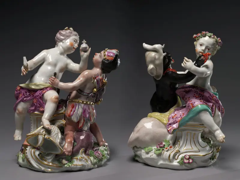 Pairs of Figures from the Four Continents — تصویر رکورد موزهٔ هنر کلیولند (دسترسی آزاد)