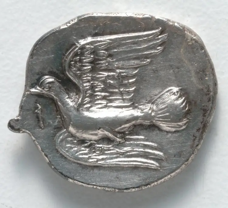 Hemidrachm: Dove (reverse) — تصویر رکورد موزهٔ هنر کلیولند (دسترسی آزاد)