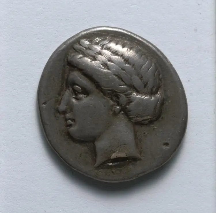 Drachm: Head of Apollo l. (obverse) — تصویر رکورد موزهٔ هنر کلیولند (دسترسی آزاد)