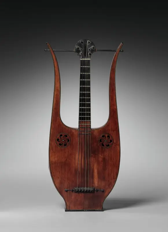 Lyre Guitar or Lirachitara — تصویر رکورد موزهٔ هنر کلیولند (دسترسی آزاد)