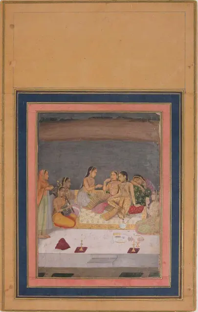 "Women on a Balcony", Folio from the Davis Album — تصویر رکورد موزهٔ متروپولیتن (دسترسی آزاد)