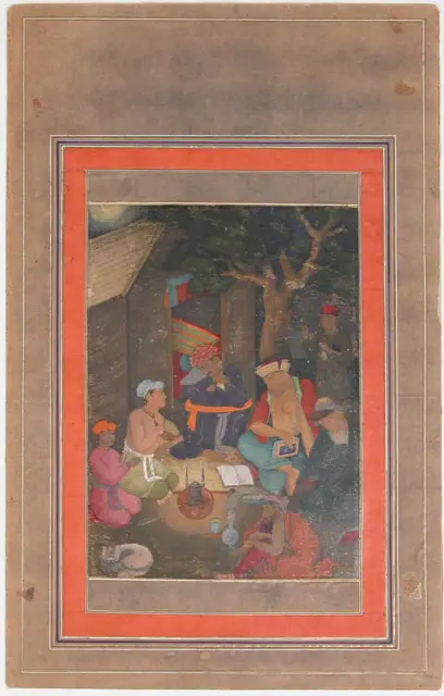 "Night Scene: Group Listening to Music", Folio from the Davis Album — تصویر رکورد موزهٔ متروپولیتن (دسترسی آزاد)