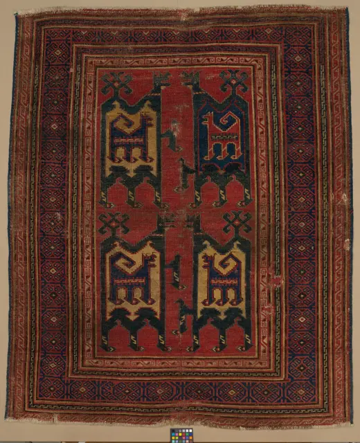 Confronted Animal Rug — تصویر رکورد موزهٔ متروپولیتن (دسترسی آزاد)