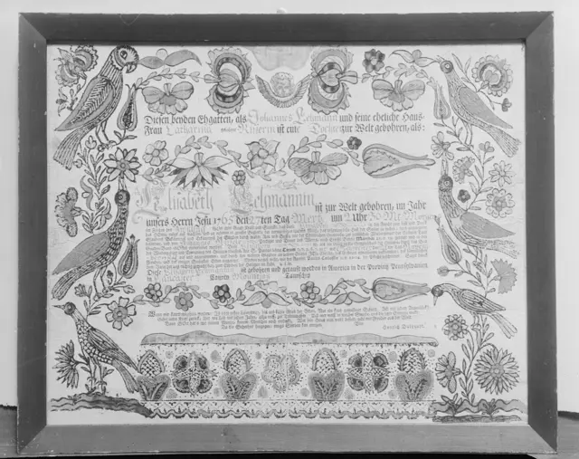 Birth and Baptismal Certificate — تصویر رکورد موزهٔ متروپولیتن (دسترسی آزاد)