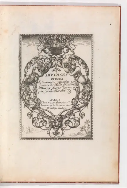 Diverses Pieces de Serruriers, title page (recto) — تصویر رکورد موزهٔ متروپولیتن (دسترسی آزاد)