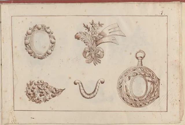 Joaillerie: Album of Jewelry Designs, Page 1 — تصویر رکورد موزهٔ متروپولیتن (دسترسی آزاد)