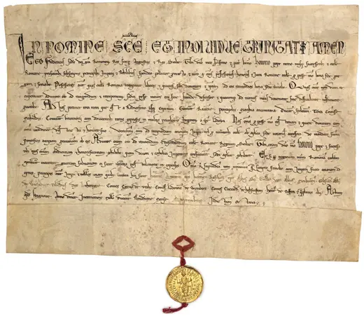 Frederick II's oath to pope Honorius III (1219) — تصویر رکورد ویکیداده