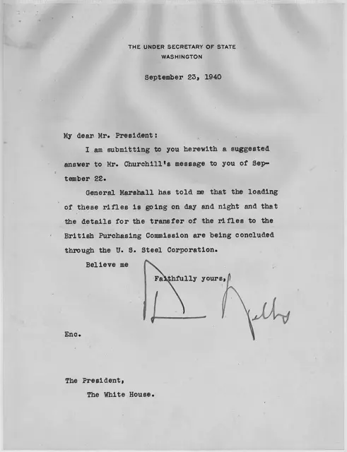 Sumner Welles to Franklin D. Roosevelt — تصویر رکورد ویکی‌داده