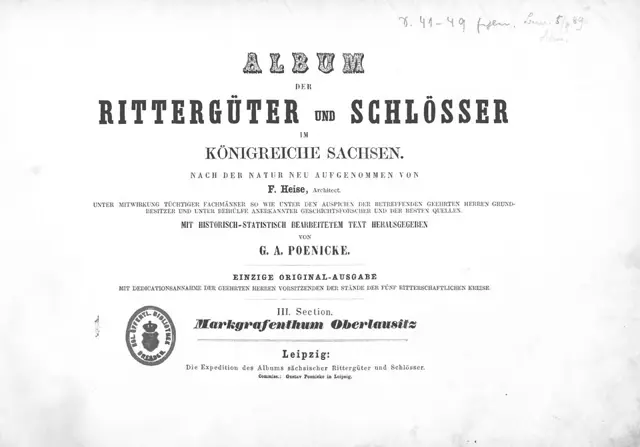 Album der Rittergüter und Schlösser im Königreiche Sachsen — تصویر رکورد ویکی‌داده