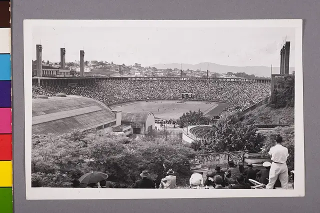 Vista parcial do Estádio Municipal Paulo Machado de Carvalho (Pacaembú). São Paulo/Sp — تصویر رکورد ویکی‌داده