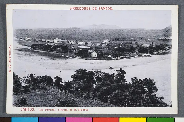 Arredores de Santos. Santos. Ilha Porchat e Praia de S. Vicente — تصویر رکورد ویکیداده