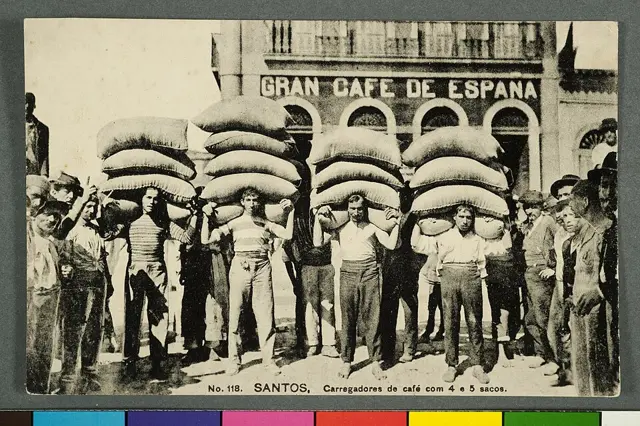 No. 118. Santos. Carregadores de Café com 4 e 5 Sacos — تصویر رکورد ویکیداده