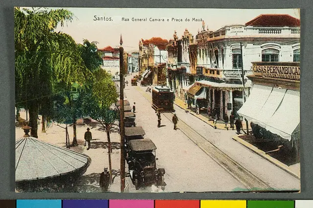 Santos. Rua General Camara e Praça do Mauá — تصویر رکورد ویکیداده