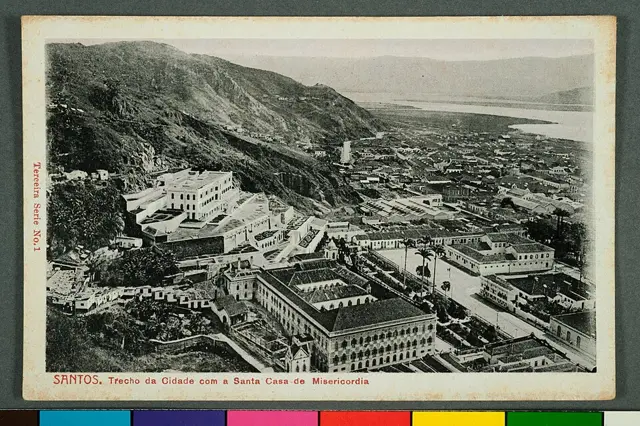 Santos. Trecho da Cidade com a Santa Casa de Misericordia (1) — تصویر رکورد ویکی‌داده