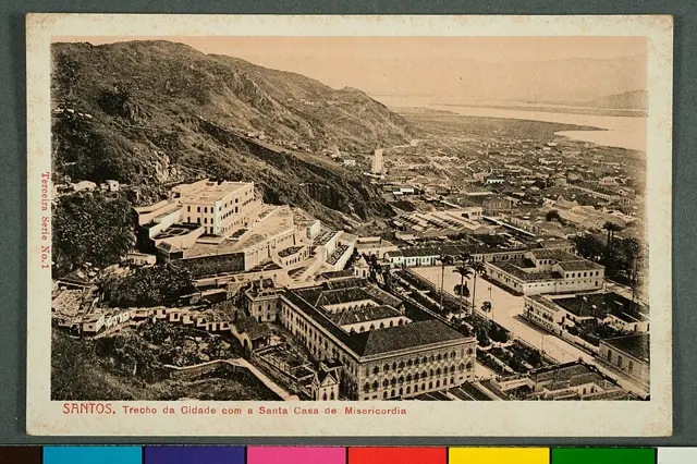 Santos. Trecho da Cidade com a Santa Casa de Misericordia (2) — تصویر رکورد ویکی‌داده
