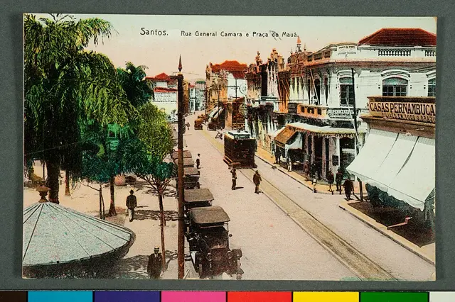 Santos. Rua General Camara e Praça do Mauá (1) — تصویر رکورد ویکی‌داده