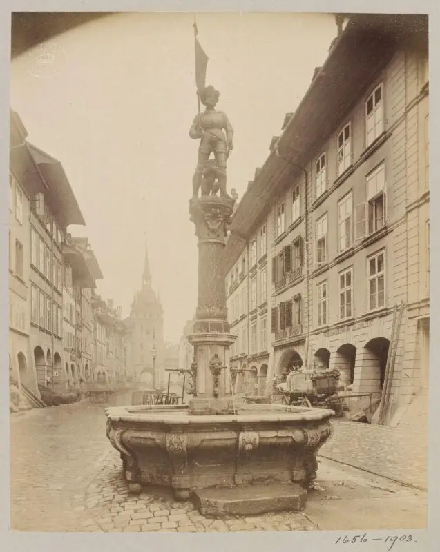 Photograph: The Archer Fountain in the Marktgasse, Bern, Switzerland — تصویر رکورد موزهٔ ویکتوریا و آلبرت