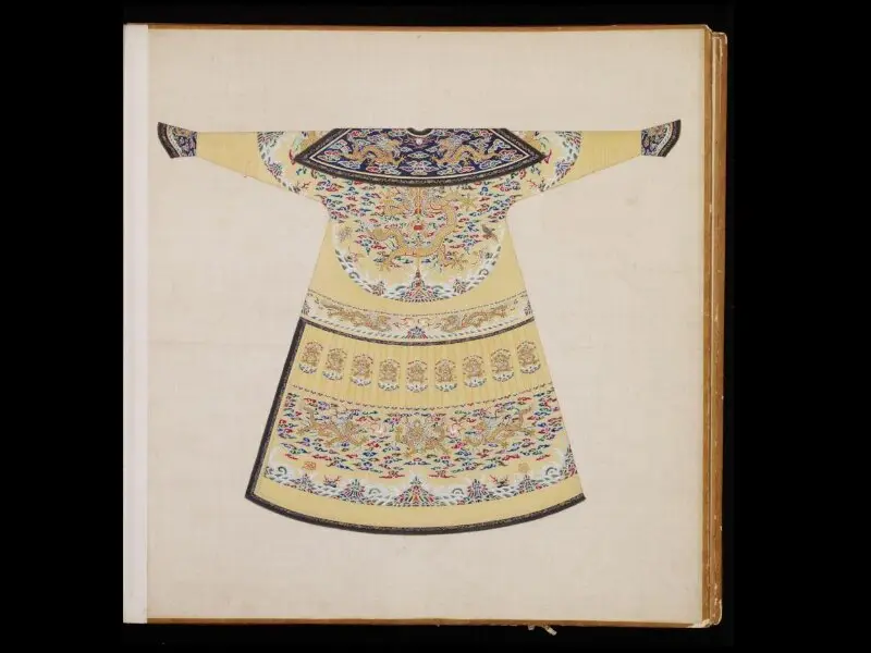 Painting: The Back of a Winter Court Robe Worn by the Emperor — تصویر رکورد موزهٔ ویکتوریا و آلبرت